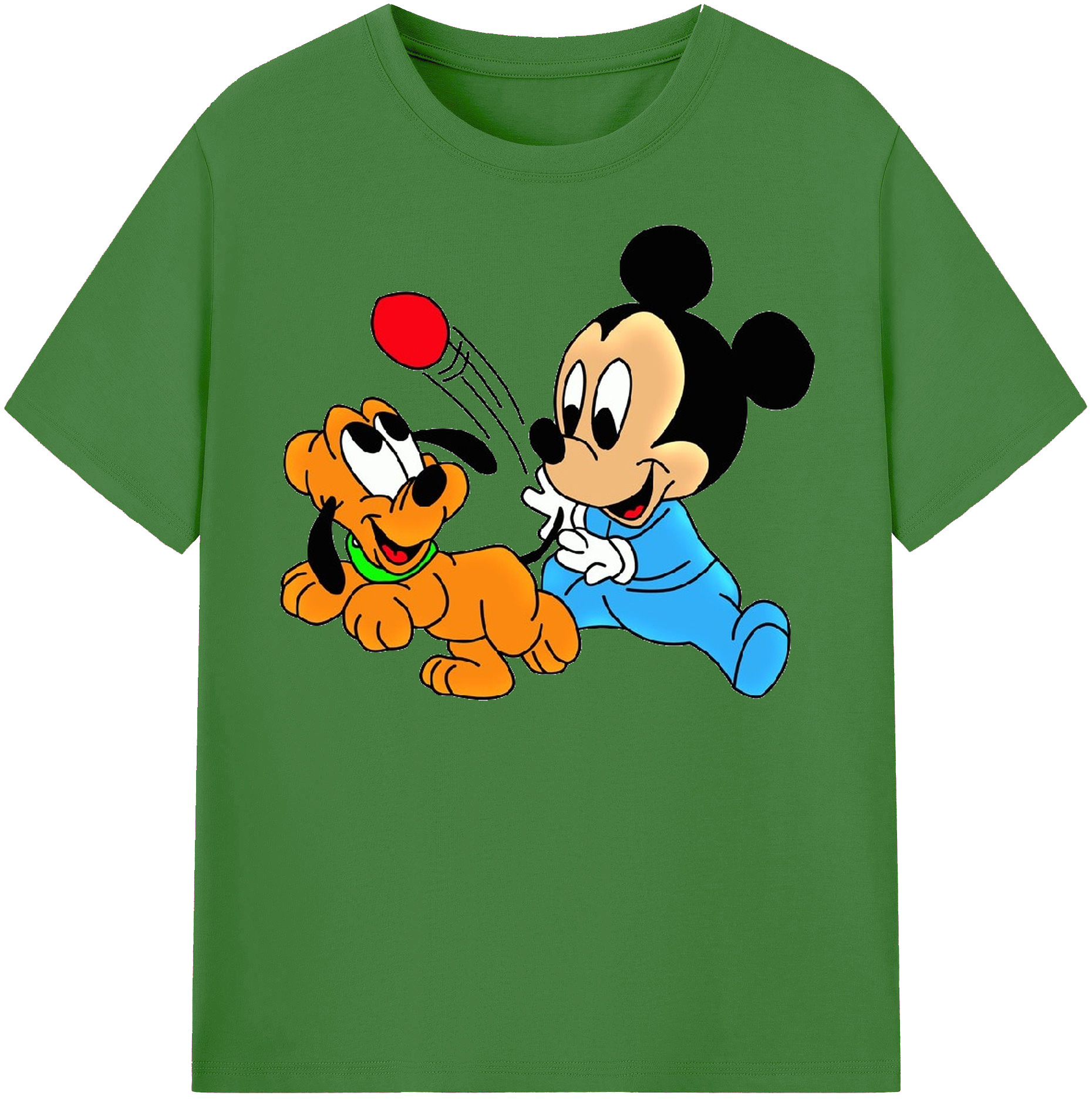 （画像用） ミッキーマウス Mickey Mouse レディースカジュアルプリントTシャツ（綿100％）